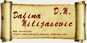Dafina Milijašević vizit kartica